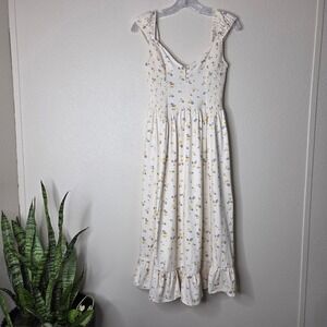 3 / $30 Urban Outfitters Floral Midi Dress Smocked Sleeveless Cottagecore S Knit